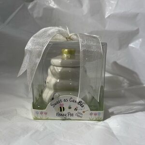 Kate Aspen White and Yellow Honey Pot